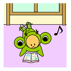 [LINEスタンプ] 手ぶらシカエル