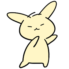 [LINEスタンプ] きいろのうさぎ3