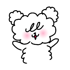 [LINEスタンプ] 白い犬のモアロン