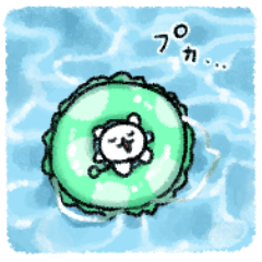 [LINEスタンプ] ポヨちゃん夏だよ！