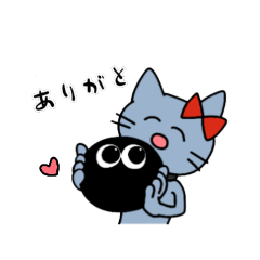 [LINEスタンプ] リボンねことまるいこ。