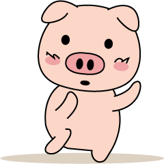 [LINEスタンプ] のんき豚の「豚丸」ツッコミの画像（メイン）