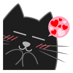 [LINEスタンプ] 黒猫・ドンドン -日常- (日本語)の画像（メイン）