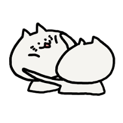 [LINEスタンプ] 表情の変わらないねこ2