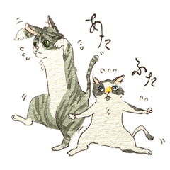 [LINEスタンプ] 安達家の猫①
