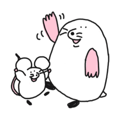 [LINEスタンプ] ねずみんともぐりん