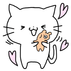 [LINEスタンプ] ねこのこーたろうとくまの子くまじろう