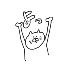 [LINEスタンプ] ほっそりネコやんとぽっちゃりネコやん 1