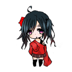 [LINEスタンプ] 赤い子。