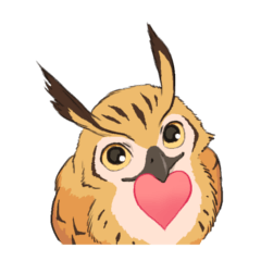 [LINEスタンプ] フクロウスタンプ ミミズクくん！
