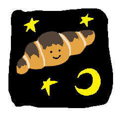 [LINEスタンプ] 真夜中のチョコクロワッサン