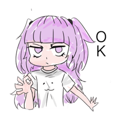 [LINEスタンプ] 落書きハーフツインちゃん