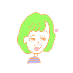 [LINEスタンプ] オレンジのおんなのこ