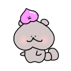 [LINEスタンプ] かわいい ももくま