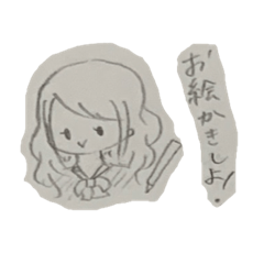 [LINEスタンプ] 手書き女の子スタンプ