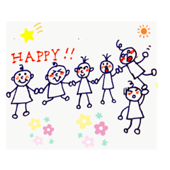 [LINEスタンプ] 小さな小人たち、白枠入りver.
