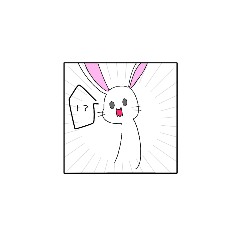 [LINEスタンプ] 耳がでかい兎