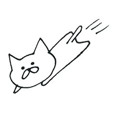 [LINEスタンプ] あまりやる気のないネコ