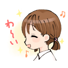[LINEスタンプ] 適当おさげスタンプ