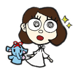 [LINEスタンプ] わたし と まつげちゃん