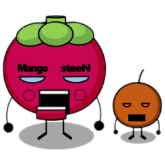 [LINEスタンプ] マンゴスチンマン Mangosteen-man