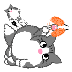 [LINEスタンプ] もふねこ「すのー」通信 1