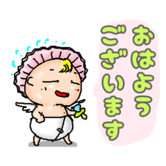 [LINEスタンプ] シャンプーハット天使