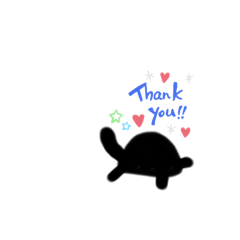 [LINEスタンプ] カメのシルエット