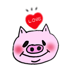[LINEスタンプ] ぽっちゃりなブタさん