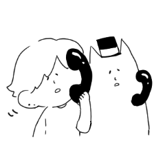 [LINEスタンプ] 僕と猫。