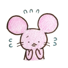 [LINEスタンプ] よわものねずみ1