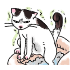 [LINEスタンプ] 顔のいかつい猫